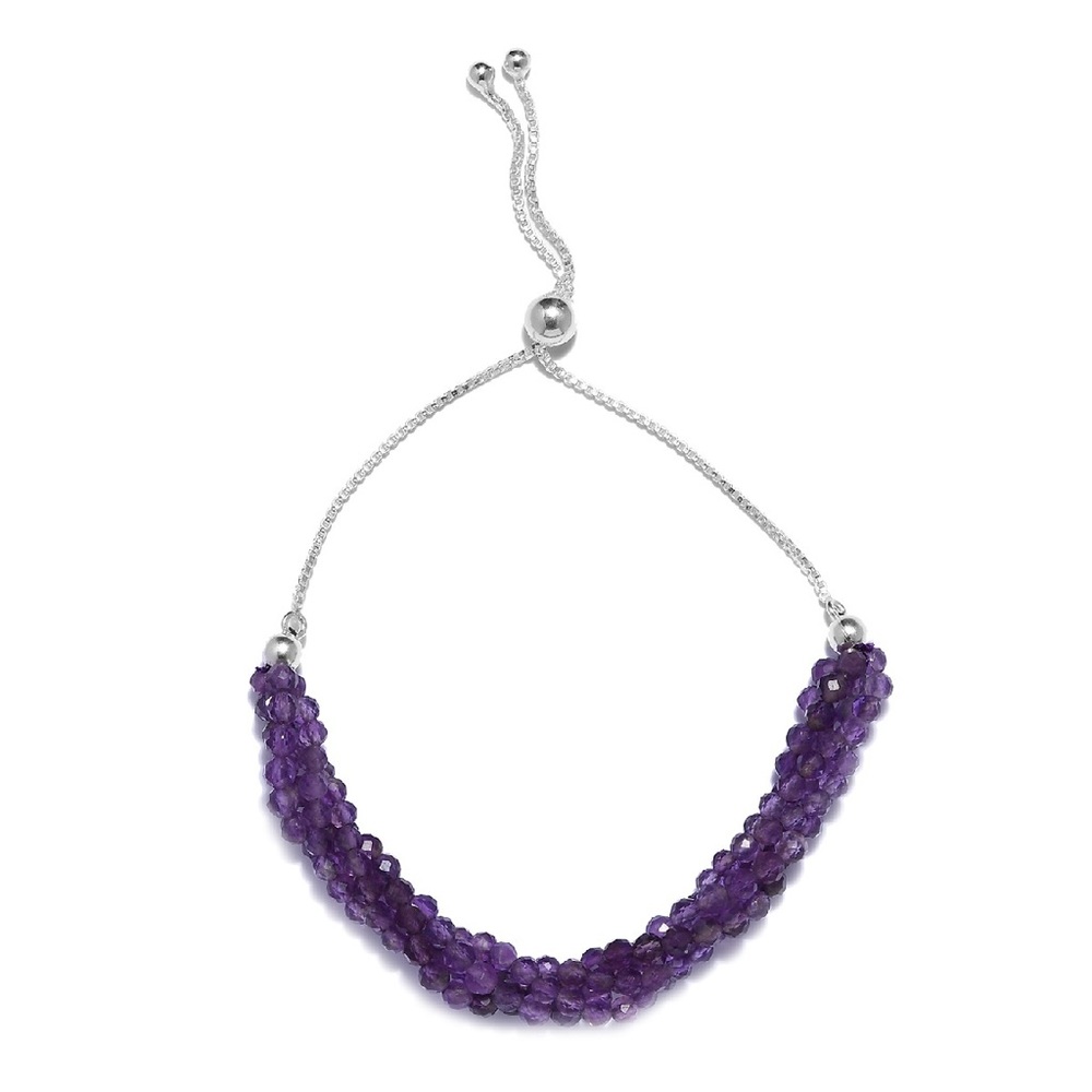 African Amethyst Bolo Bracelet